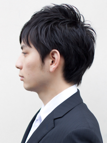 【表参道男性髪型】ビジネスマン２ブロックヘアスタイル４サイド