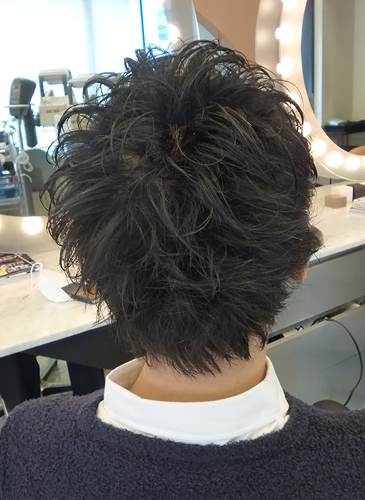 【表参道男性髪型】ビジネスマン２ブロックヘアスタイル2バック