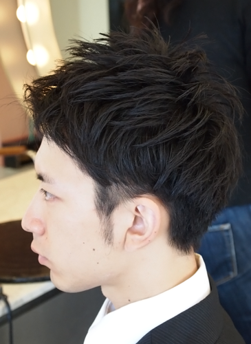 【表参道男性髪型】ビジネスマン２ブロックヘアスタイル１サイド